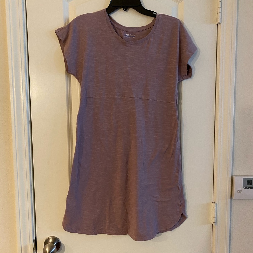 Columbia T-shirt dress mini pink
